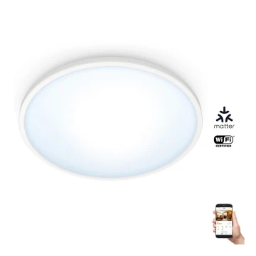 WiZ - LED Stmievateľné stropné svietidlo SUPERSLIM LED/16W/230V 2700-6500K Wi-Fi biela