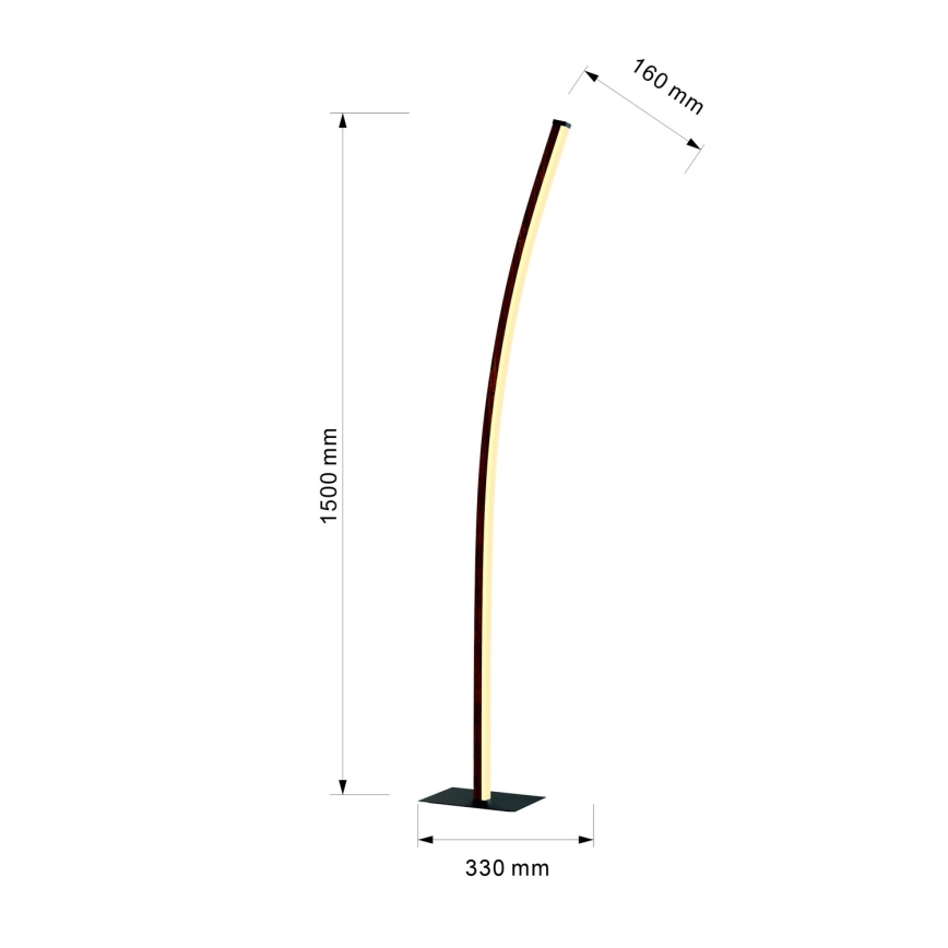 Wofi 3020-106 - LED Stmievateľná stojacia lampa BOLOGNA LED/21W/230V