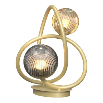 Wofi 8015-204 - LED Stolná lampa METZ 2xG9/3,5W/230V zlatá/šedá