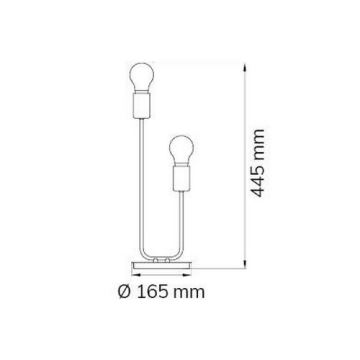 Wofi 8255.02.10.8000 - Lampová noha YORK 2xE27/60W/230V