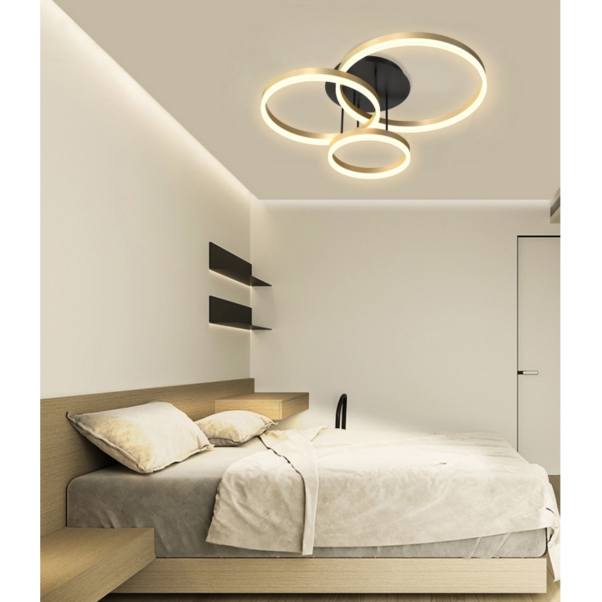 Wofi 9049-401 - LED Stmievateľný prisadený luster PERPIGNAN LED/51W/230V zlatá