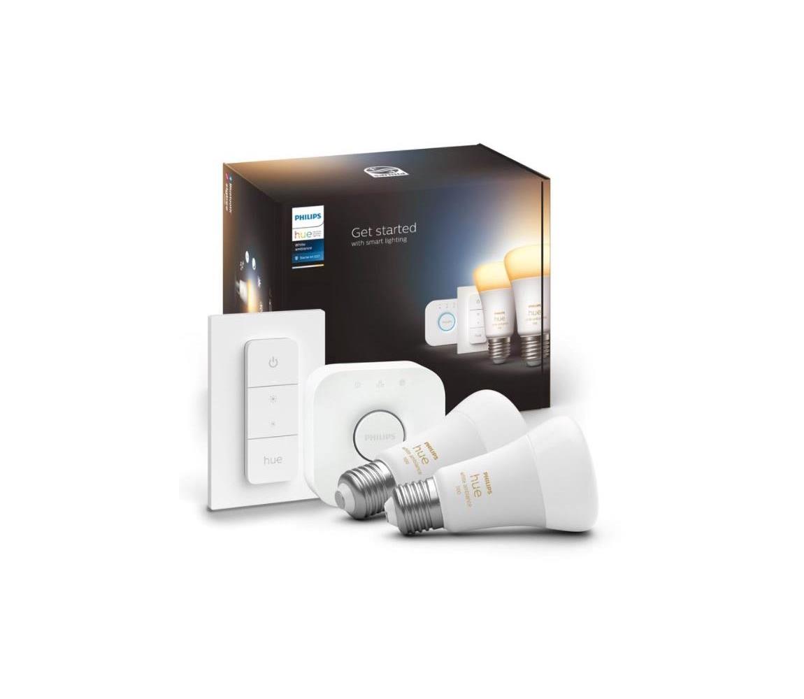 Philips Základná sada Philips Hue WHITE AMBIANCE 2xE27/8W/230V + zariadenie k prepojeniu 