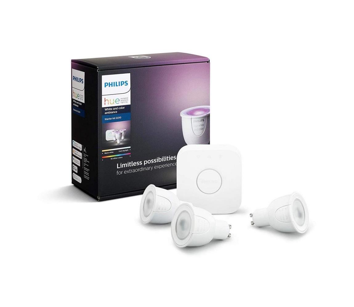 Philips Základná sada Philips Hue WHITE AND COLOR AMBIANCE 3xGU10/6,5W/230V 2000-6500K 