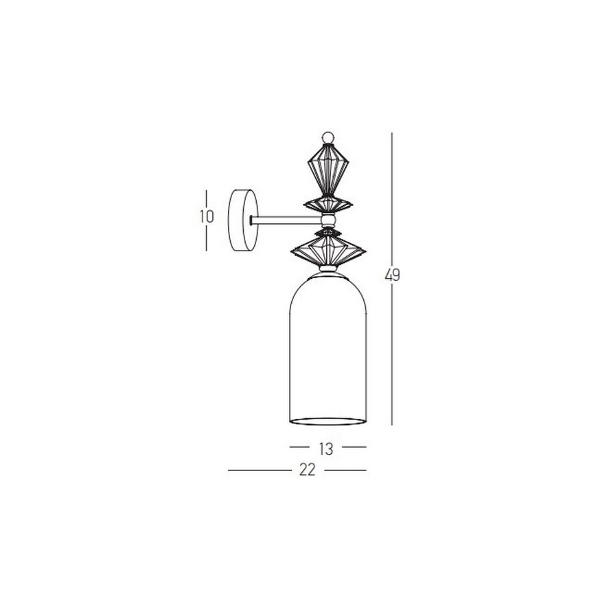 Zambelis 22080 - Nástenná lampa 1xE27/40W/230V