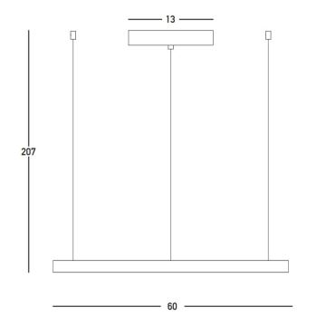 Zambelis 23033 - LED Stmievateľný luster na lanku LED/28W/230V 3000K pr. 60 cm čierna