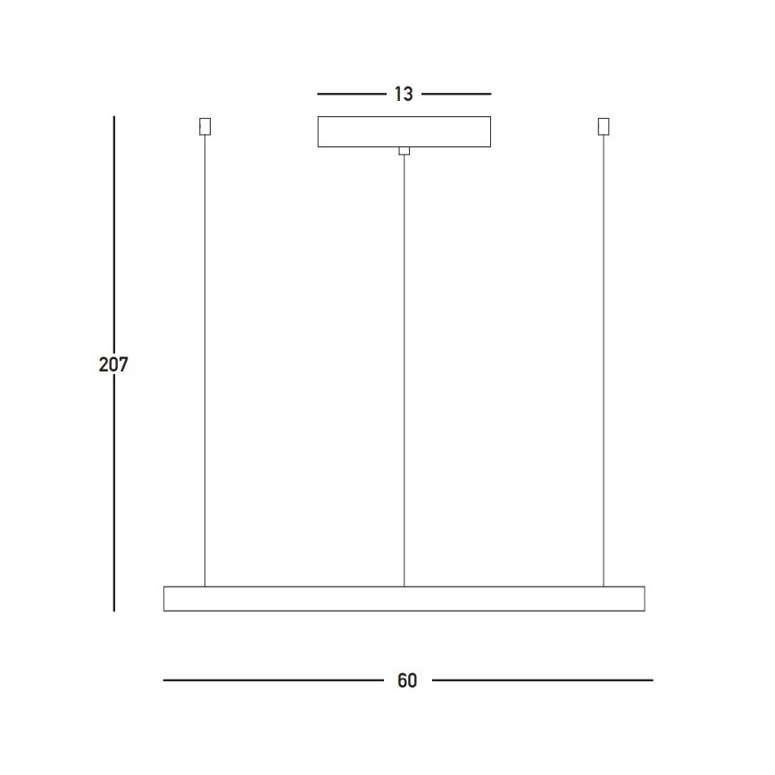 Zambelis 23033 - LED Stmievateľný luster na lanku LED/28W/230V 3000K pr. 60 cm čierna