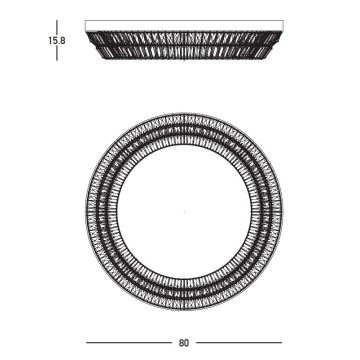 Zambelis 23049 - LED Stmievateľné krištáľové stropné svietidlo LED/55W/230V CRI 90 3000K pr. 80 cm mosadz