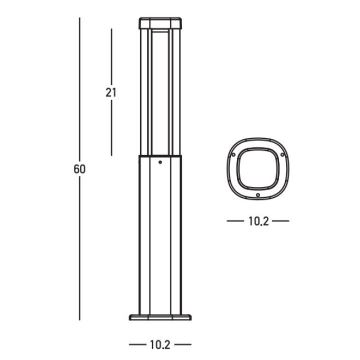 Zambelis E355 - LED Vonkajšia lampa LED/7W/230V 3000K IP54 antracit