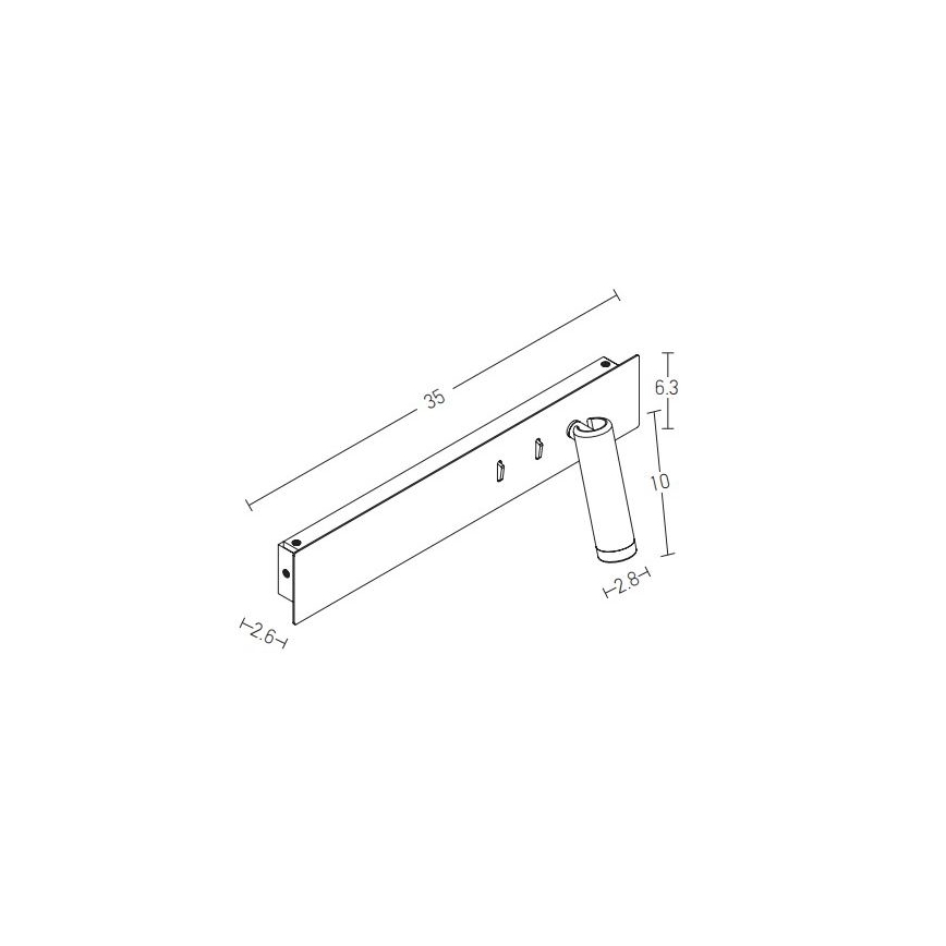 Zambelis H52 - LED Nástenné svietidlo LED/3W + LED/10W/230V biela