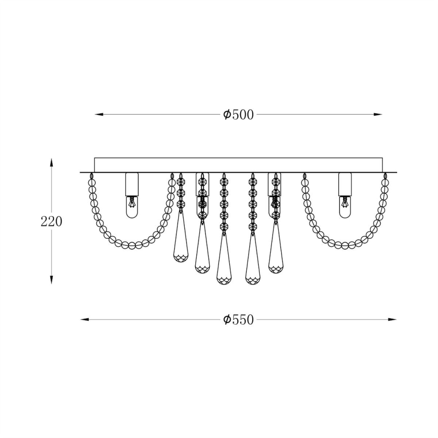 Zuma Line - Stropné svietidlo 8xG9/25W/230V pr. 55 cm chróm