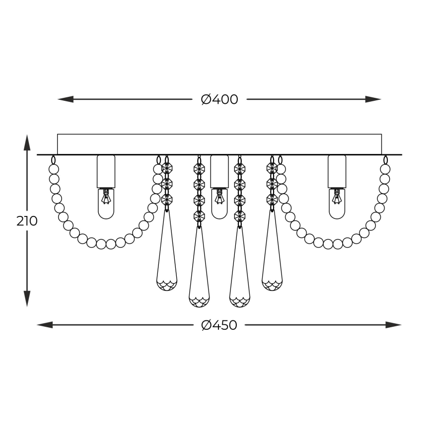 Zuma Line - Stropné svietidlo 6xG9/25W/230V pr. 45 cm chróm