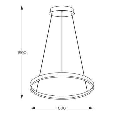 Zuma Line - LED Luster na lanku LED/36W/230V 3000/4000/6000K pr. 80 cm zlatá