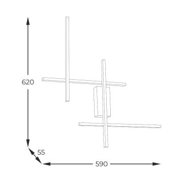 Zuma Line - LED Nástenné svietidlo LED/32W/230V 3000/4000/6000K zlatá