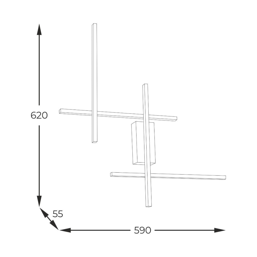 Zuma Line - LED Nástenné svietidlo LED/32W/230V 3000/4000/6000K zlatá