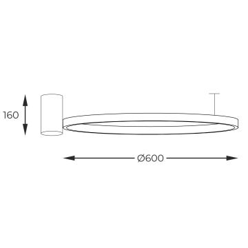 Zuma Line - LED Stropné svietidlo LED/32W/230V 3000/4000/6000K pr. 60 cm čierna