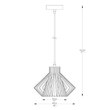 Zuma Line - Luster na lanku 1xE27/40W/230V pr. 25 cm zlatá