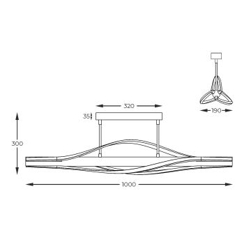 Zuma Line - LED Luster na tyči LED/30W/230V