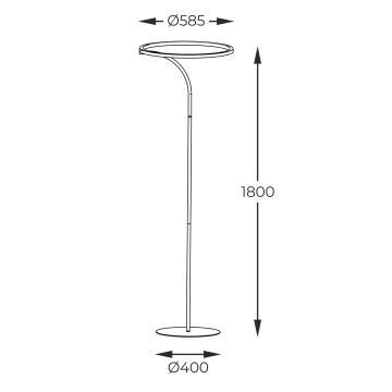 Zuma Line - LED Stojacia lampa LED/24W/230V čierna