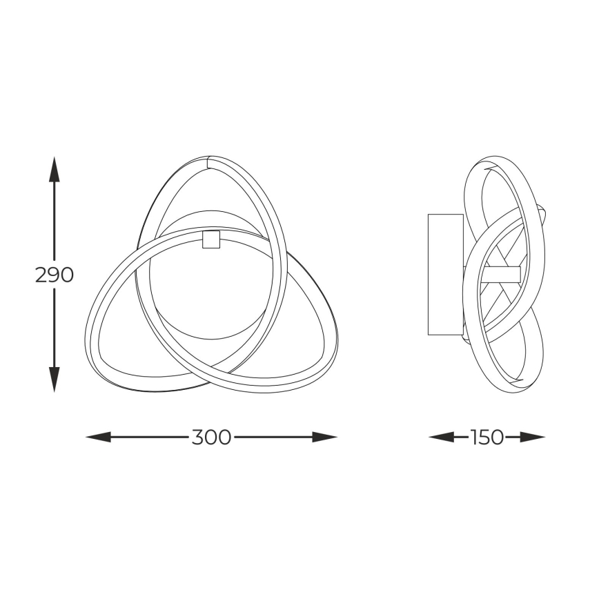 Zuma Line - LED Nástenné svietidlo LED/14W/230V čierna