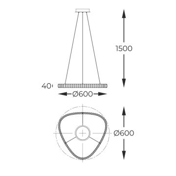 Zuma Line - LED Stmievateľný krištáľový luster na lanku LED/25W/230V 3000-6000K + diaľkové ovládanie