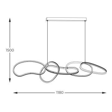 Zuma Line - LED Stmievateľný luster na lanku LED/56W/230V zlatá