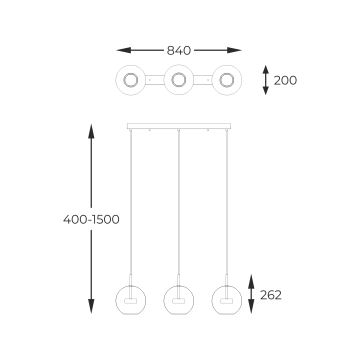 Zuma Line - LED Luster na lanku 3xLED/5W/230V chróm